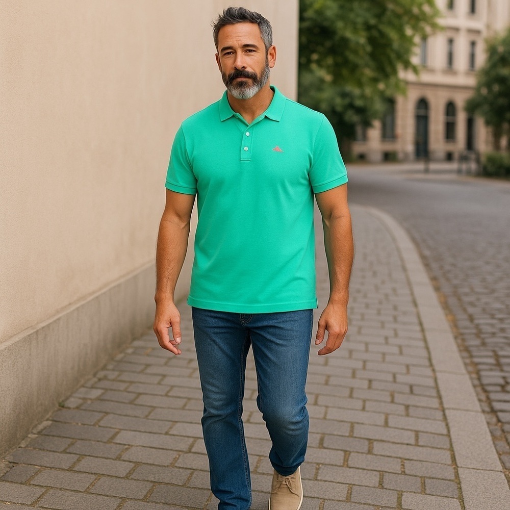 Tommy Bahama Green Polo Shirt Short Sleeve Mens Size Large Golf